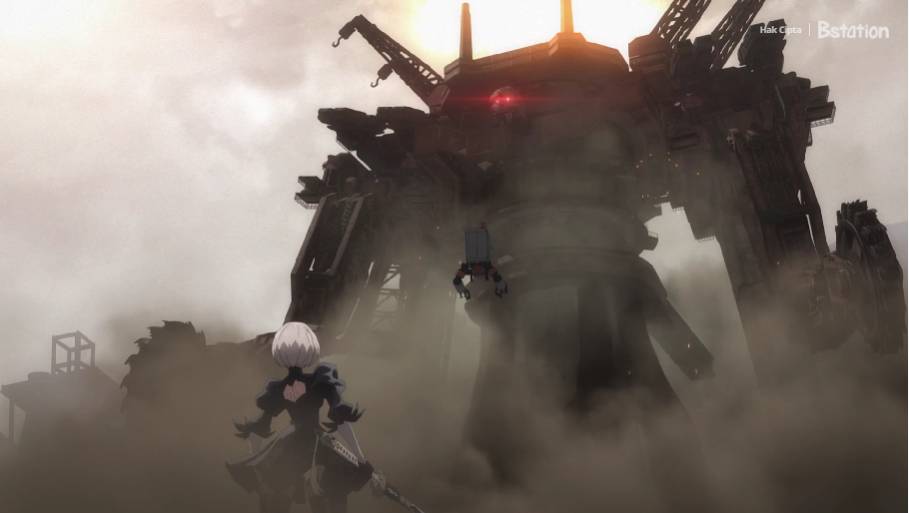2B menghadapi Engels, derek gergaji raksasa. Bstation/Nier: Automata Ver1.1a