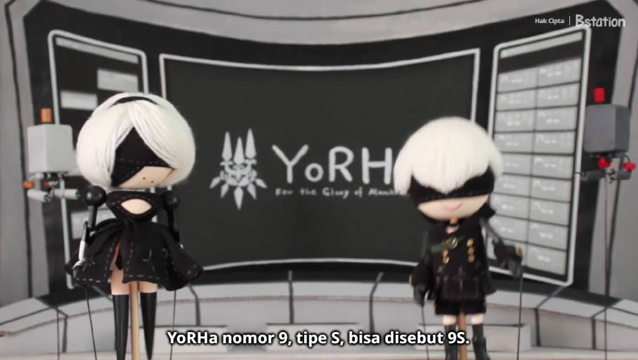 Segmen poskredit 2B dan 9S. Bstation/Nier: Automata Ver1.1a