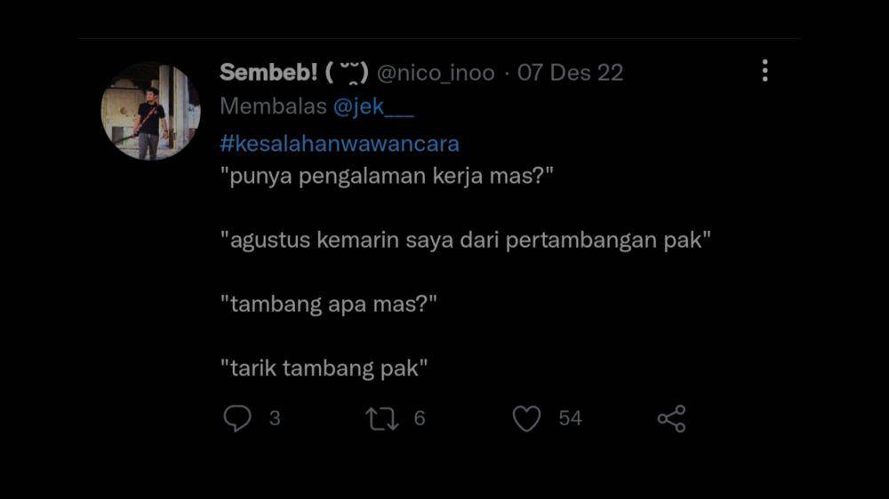 cerita wawancara kerja (twitter.com/nico_inoo)