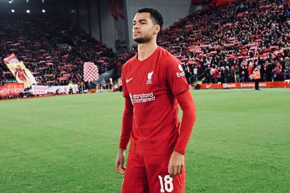 Cody Gakpo saat debut bersama Liverpool dalam laga melawan Wolverhampton Wanderers di Piala Carabao 2022/2023. (instagram.com/liverpoolfc)