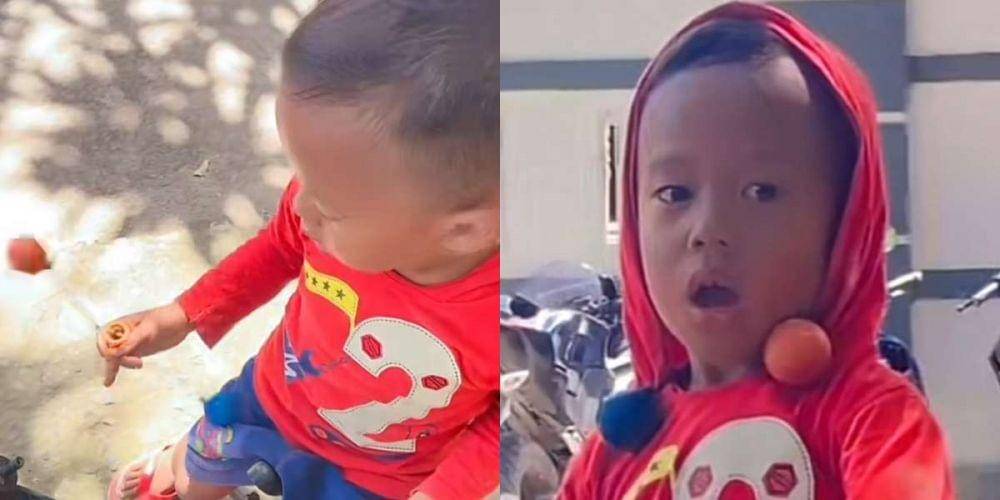 Arnold dan kegemarannya bermain lato-lato (dok. TikTok/BAMBANGMOSAJA)