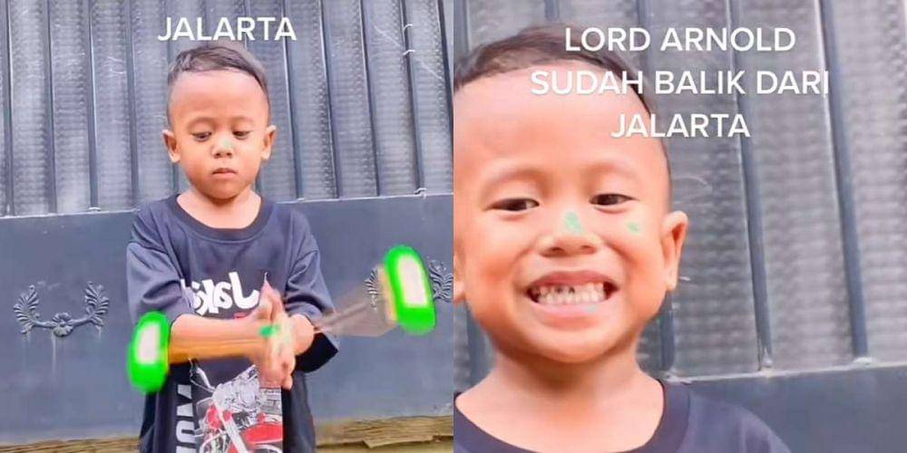Arnol bermain lato-lato. (dok. TikTok/Bambangmosaja)