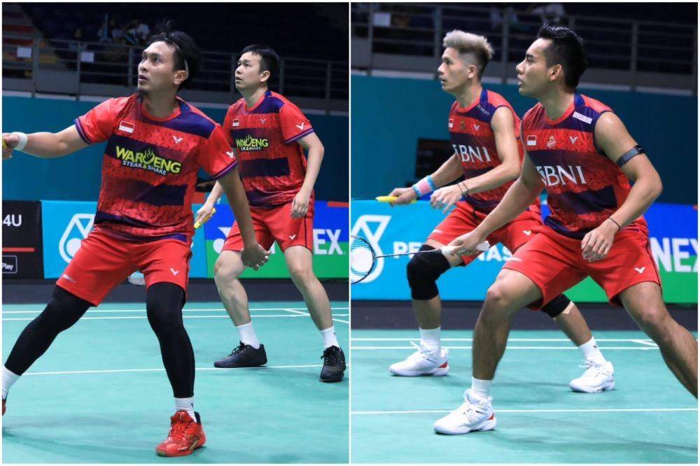 Hendra Setiawan/Mohammad Ahsan akan berduel dengan Pramudya Kusumawardana/Yeremia Erich Yoche Yacob Rambitan di babak 16 besar Malaysia Open 2023 (dok. PP PBSI)
