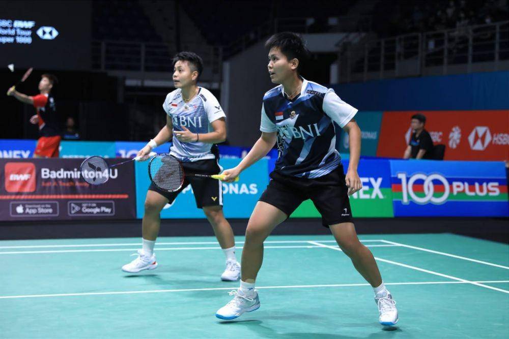 Apriyani Rahayu/Siti Fadia Silva Ramadhanti memenangkan babak 32 besar Malaysia Open 2023 (dok. PP PBSI)