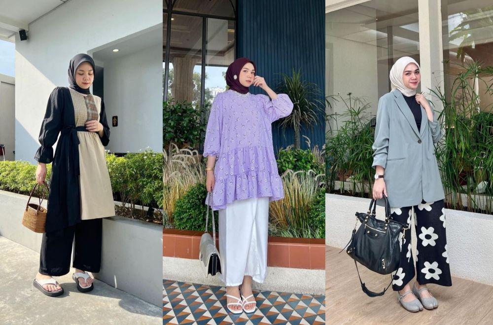 9 Outfit Hijab Alfi Siregar dengan Kulot, Tampilannya Memikat!