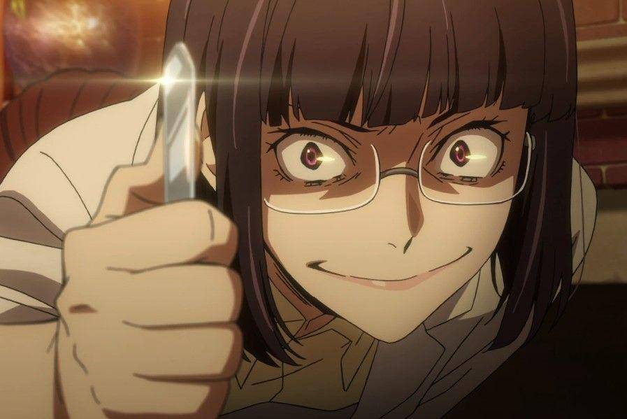 Akiko Yosano mengintimidasi seseorang. (dok.Bones/Bungou Stray Dogs)