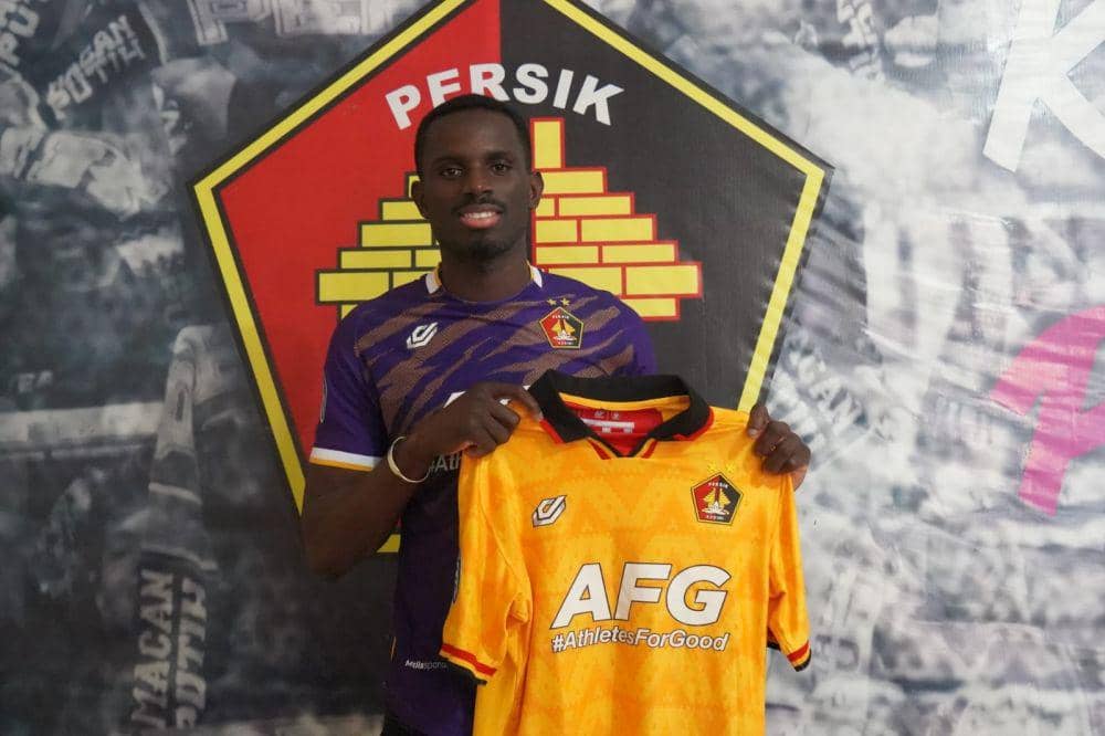 Striker asal Portugal, Flavio Sillva saat dikenalkan sebagai pemain Persik Kediri. IDN Times/ istimewa