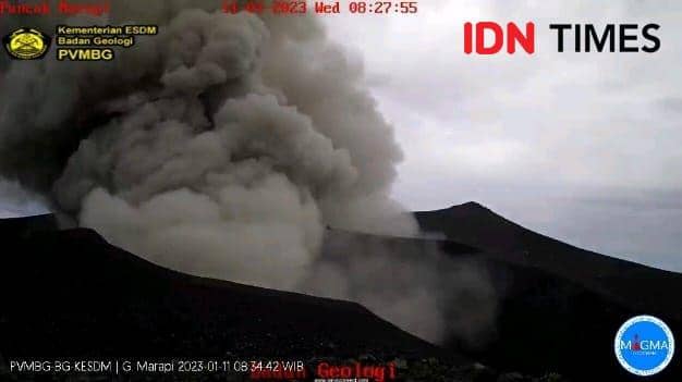Erupsi Marapi.IDN Times/PVMBG
