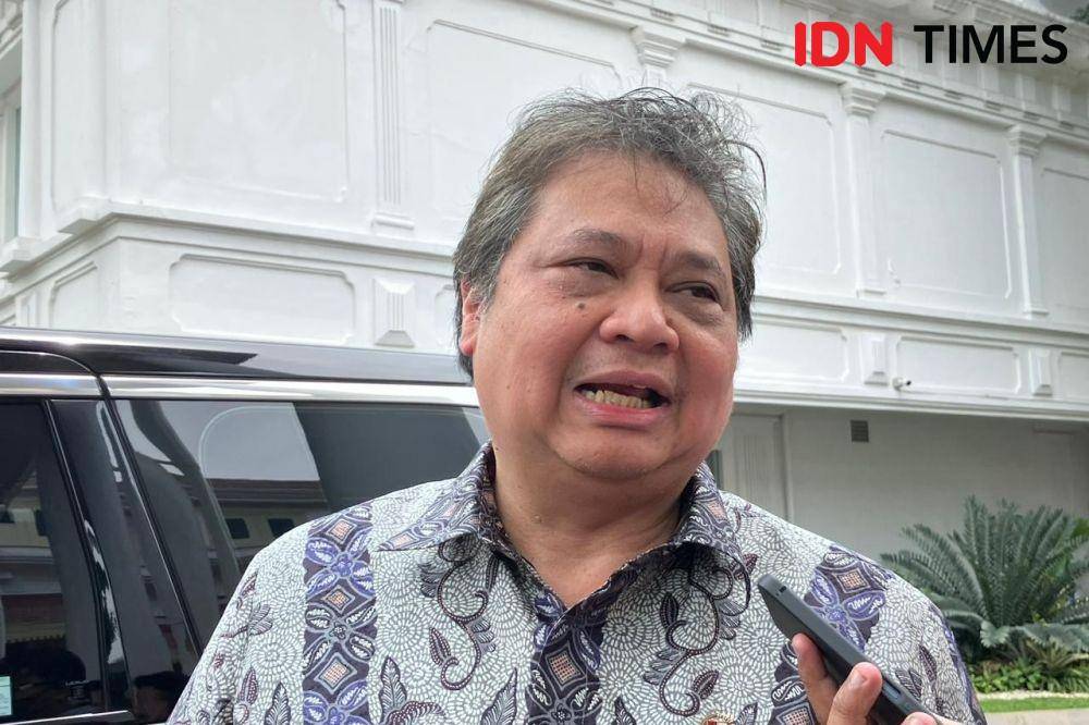 Menteri Koordinator bidang Perekonomian, Airlangga Hartarto di Kompleks Istana Kepresidenan Jakarta (IDN Times/Ilman Nafi'an)