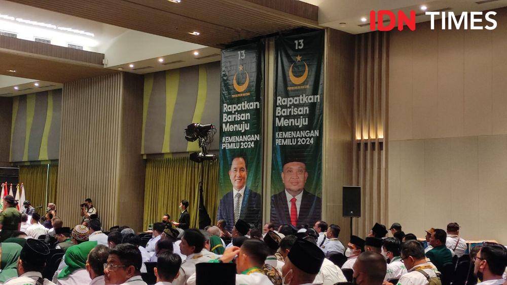 Rapat Koordinasi Nasional (Rakornas) dan Musyawarah Dewan Partai (MDP) Partai Bulan Bintang (PBB) di Kelapa Gading, Jakarta Utara (IDN Times/Yosafat Diva Bayu Wisesa)