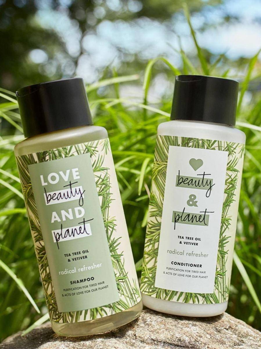 Love Beauty and Planet Tea Tree Oil and Vetiver Shampoo and Conditioner (instagram.com/lovebeautyandplanet)
