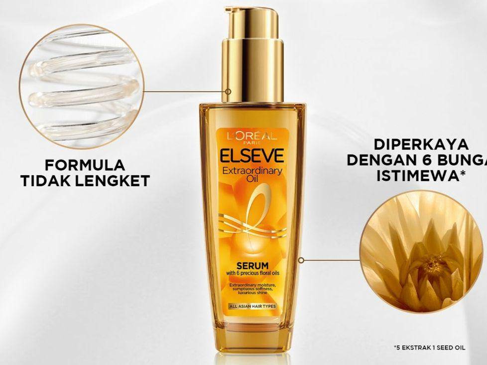 L'Oreal Paris Elseve Extraordinary Oil Gold Hair Treatment Serum (shopee.co.id/lorealindonesia)