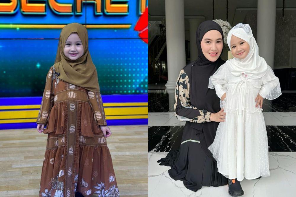 9 Potret Khalisa Anak Kartika Putri saat Tampil Berhijab, Makin Manis!