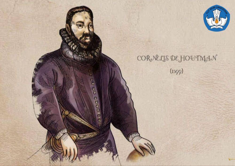 Ilustrasi Cornelis de Houtman. (YouTube.com/Televisi Edukasi)