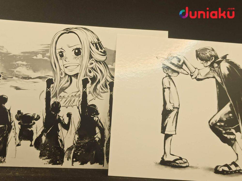 Foto kartu pos bonus One Piece Odyssey. (Dok. Duniaku.com/Fahrul Razi Uni Nurullah)