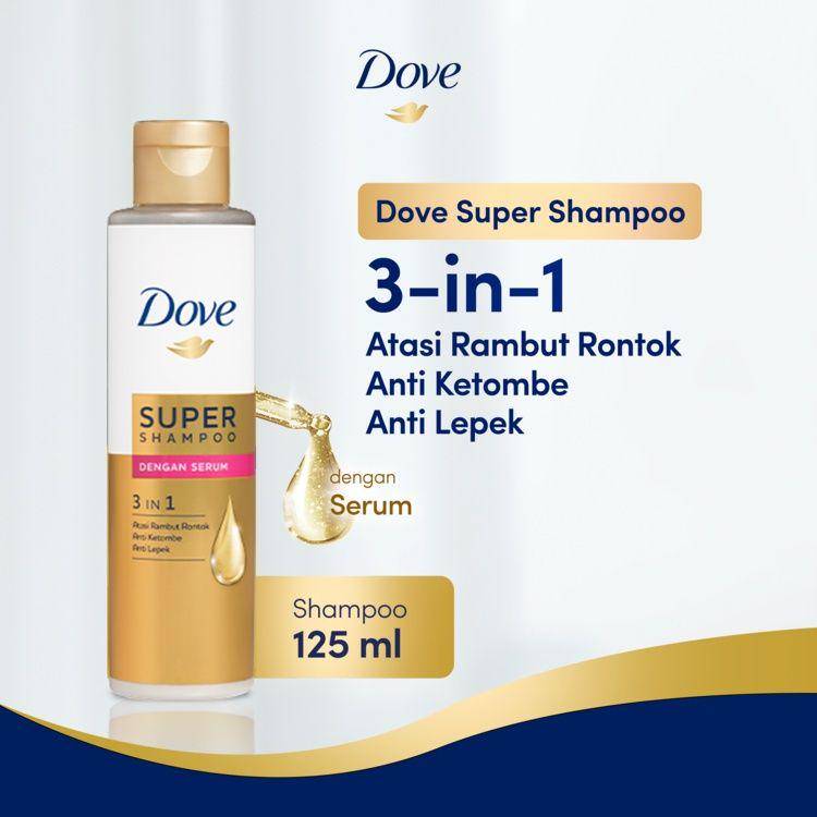 Dove Super Shampoo 3 In 1 (shopee.co.id/unileverindonesia)