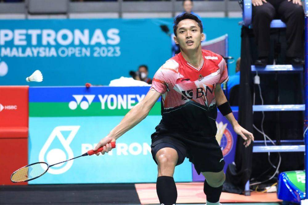 Jonatan Christie di Malaysia Open 2023 (dok. PP PBSI)