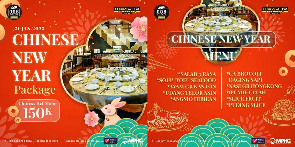 promo menu Imlek - MaxOne Hotel Tidar Surabaya (instagram.com/maxonehoteltidar)