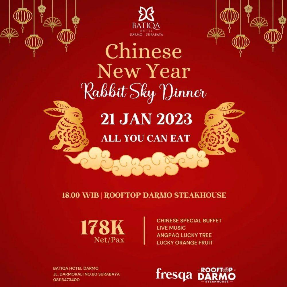 promo AYCE Imlek - Batiqa Hotel Darmo Surabaya (instagram.com/batiqahotelsurabaya)
