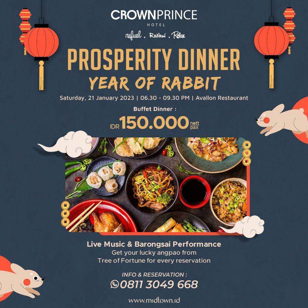 promo menu Imlek - Crown Prince Hotel Surabaya (instagram.com/crownprincehotel.sby)