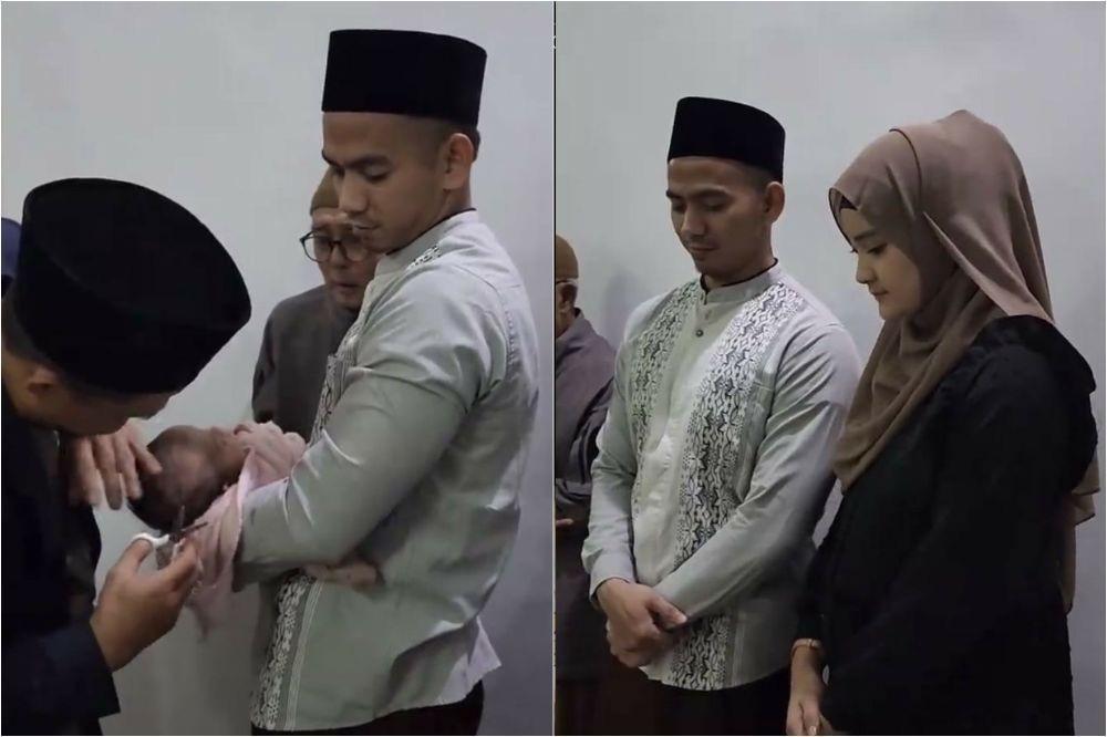 10 Momen Akikah Anak Ridho DA dan Syifa, Digelar Sederhana
