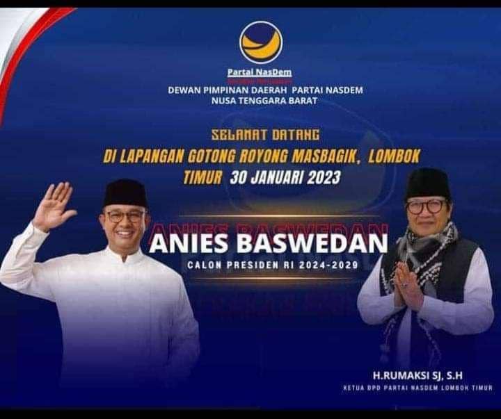 Anies Baswedan akan Mengunjungi Lombok pada Januari