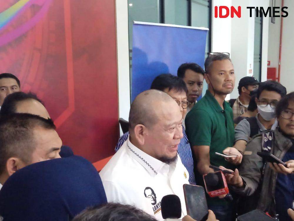 La Nyalla Mattalitti di kantor PSSI. (IDN Times/Sandy Firdaus)