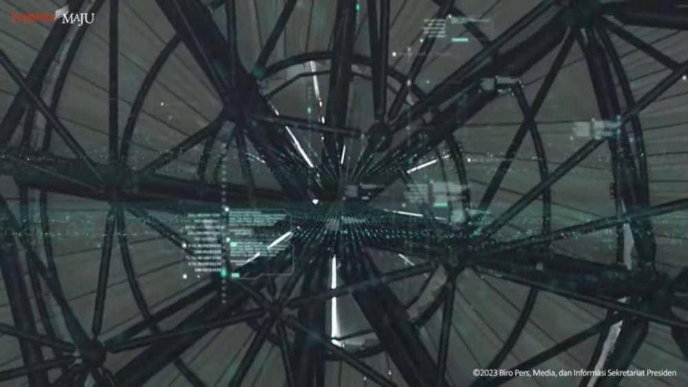 Presiden Jokowi hadiri pemasangan topping off Indoor Multifunction Stadium (IMS) di kawasan GBK (Youtube.com/Sekretariat Presiden)