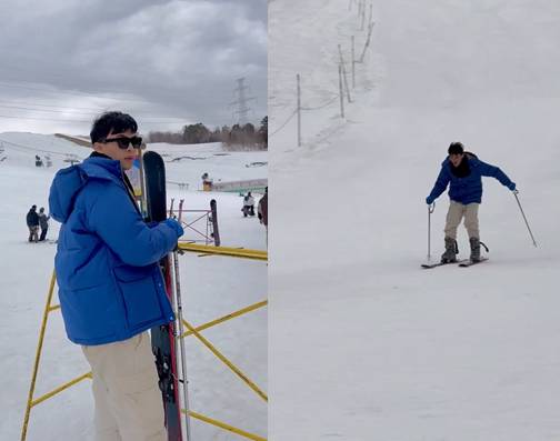 potret Rey main ski (instagram.com/rey_mbayang/)