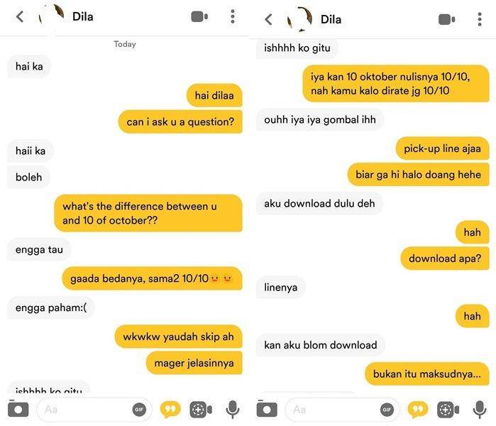 chat Bumble kocak (twitter.com/tauriots)