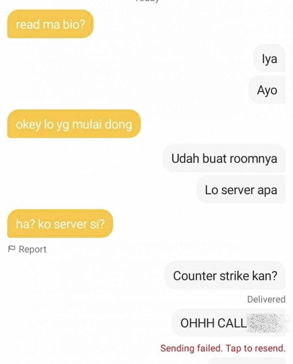 chat Bumble kocak (twitter.com/kurirkesayangan)