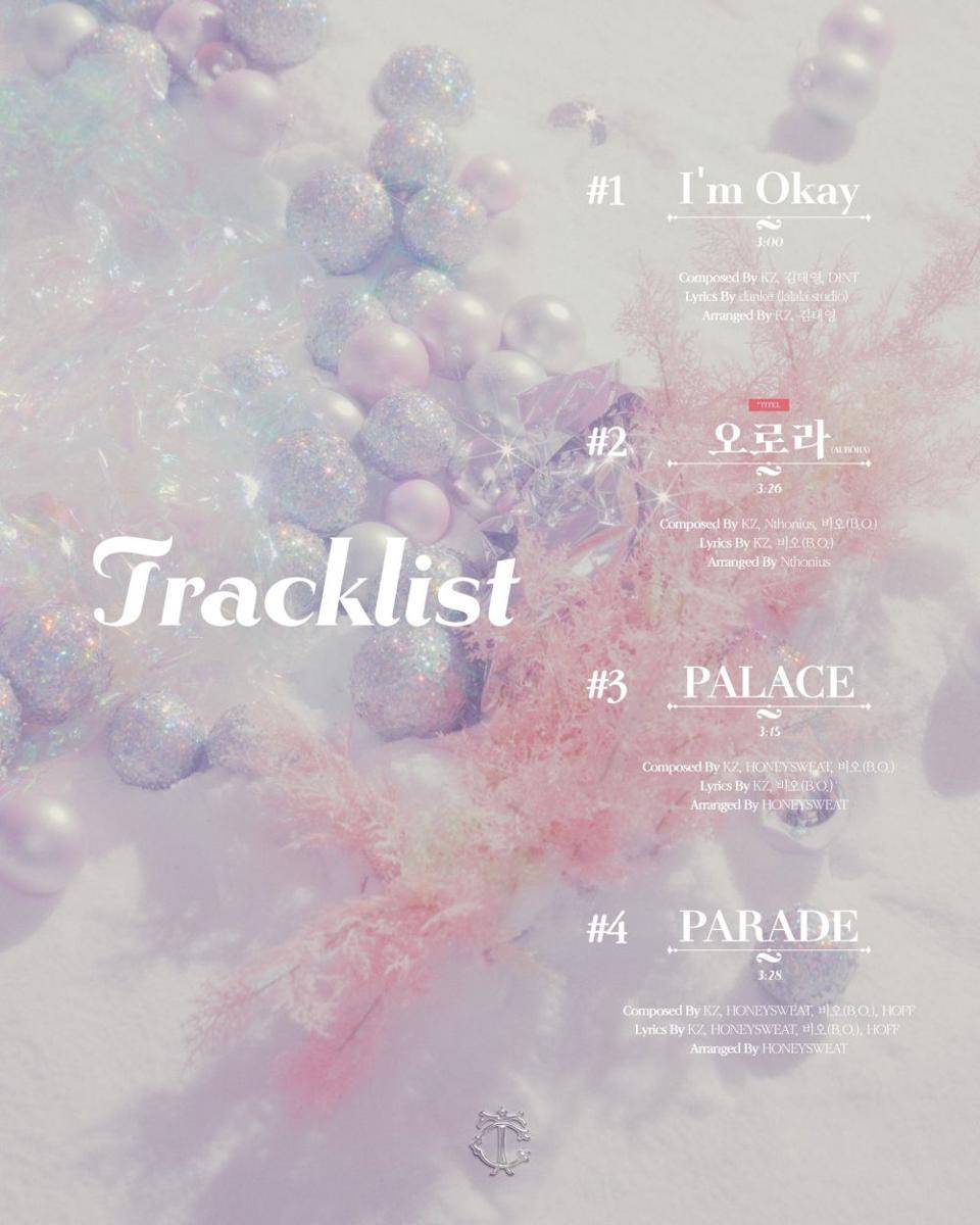 tracklist EP Cignature bertajuk My Little Aurora (twitter.com/cignature_J9)