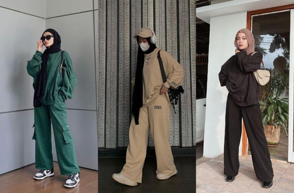 10 Ide Padu Padan Sweatshirt dan Hijab, Sporty sampai Street Style!