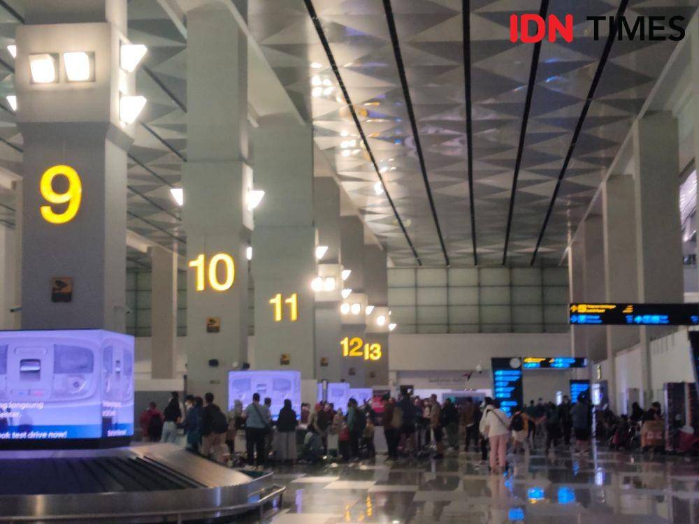 Suasana di tempat pengambilan bagasi Terminal 3 Bandara Soekarno Hatta. (IDN Times/Hana Adi Perdana)