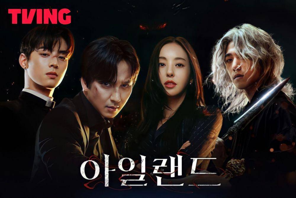 Cha Eun Woo ASTRO, Kim Nam Gil, Lee Da Hee, dan Sung Joon di drama Island (instagram.com/tving.official)