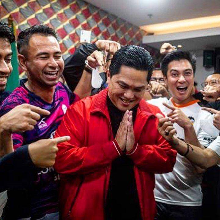 Raffi dan geng saat antar Erick Thohir (instagram.com/baimwong)