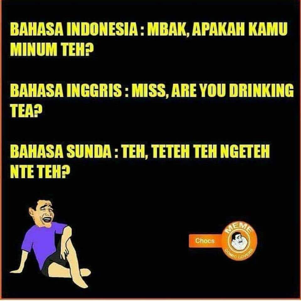 meme bahasa sunda vs bahasa daerah lain (facebook.com/Edi Suyanto)