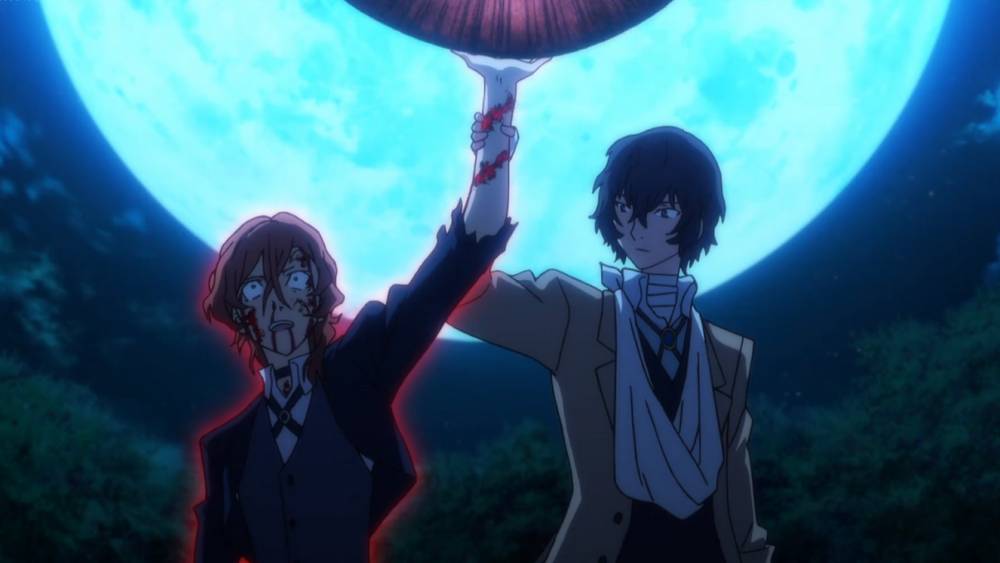 Dazai menonaktifkan Corruption. (dok. Bones/Bungou Stray Dogs)