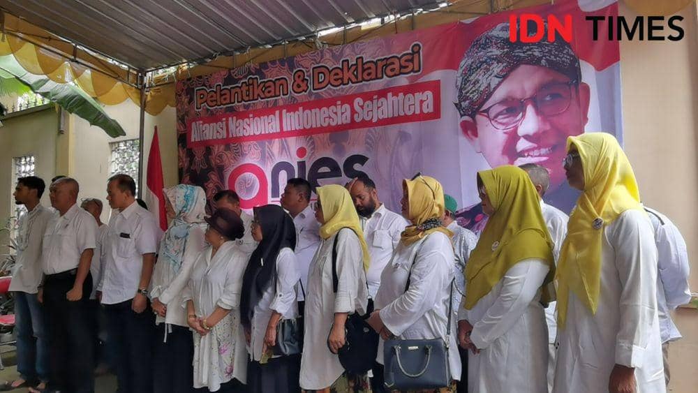 Relawan Anies Baswedan di Solo. (IDN Times/Larasati Rey)