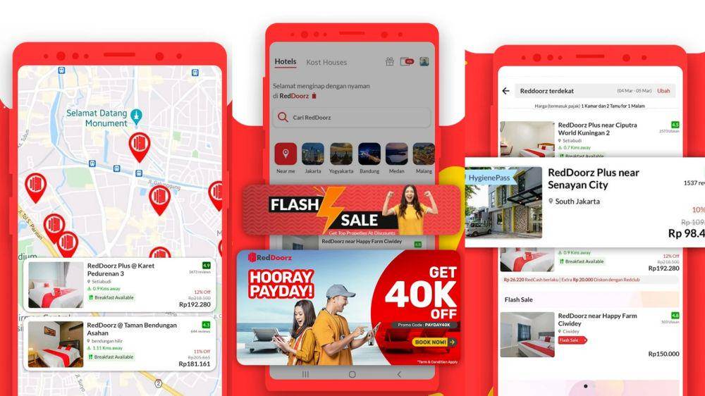 Tampilan aplikasi RedDoorz (play.google.com)