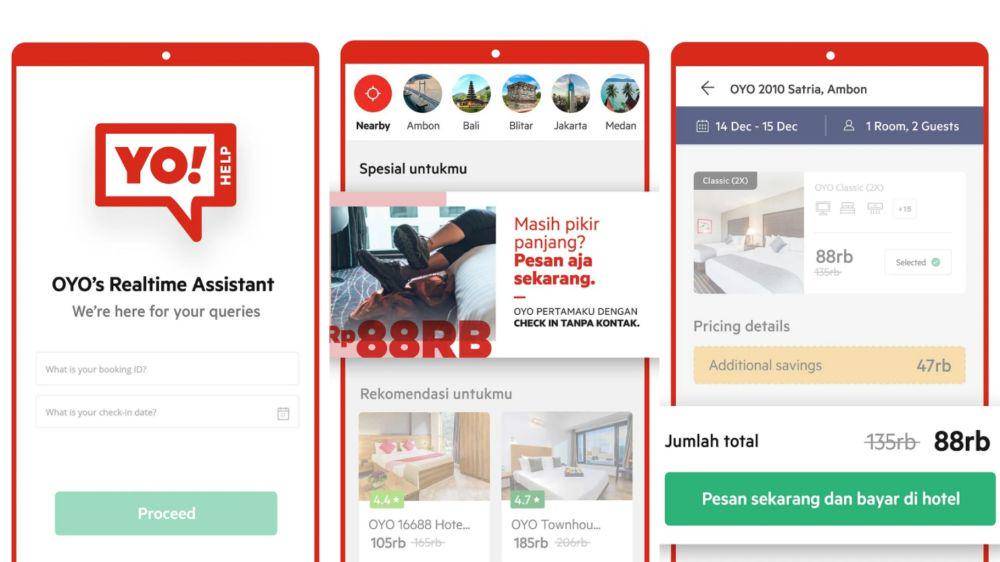 Tampilan aplikasi OYO (play.google.com)