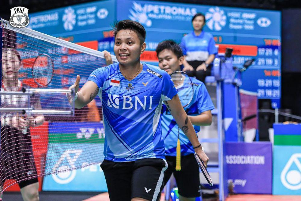 9 Aksi Perjuangan Fadia/Apriyani sebelum Mundur di Malaysia Open 2023