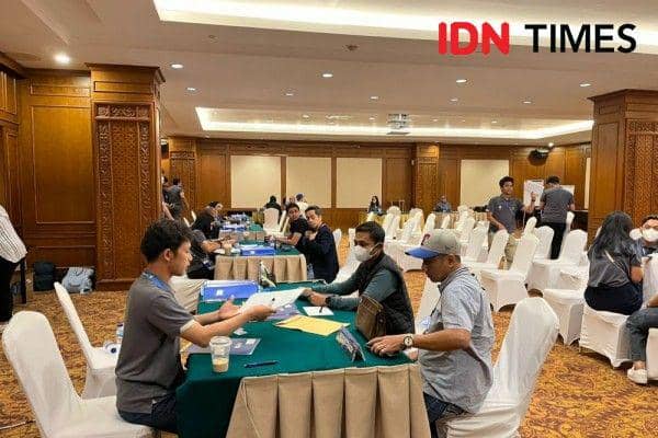 Registrasi Kongres Biasa PSSI. (IDN Times/Margith Juita Damanik)