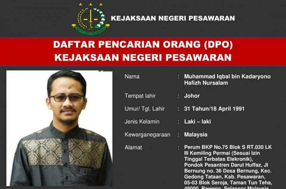 Kejari Pesawaran Terbitkan DPO Tersangka Korupsi Dana BOS Darul Huffaz