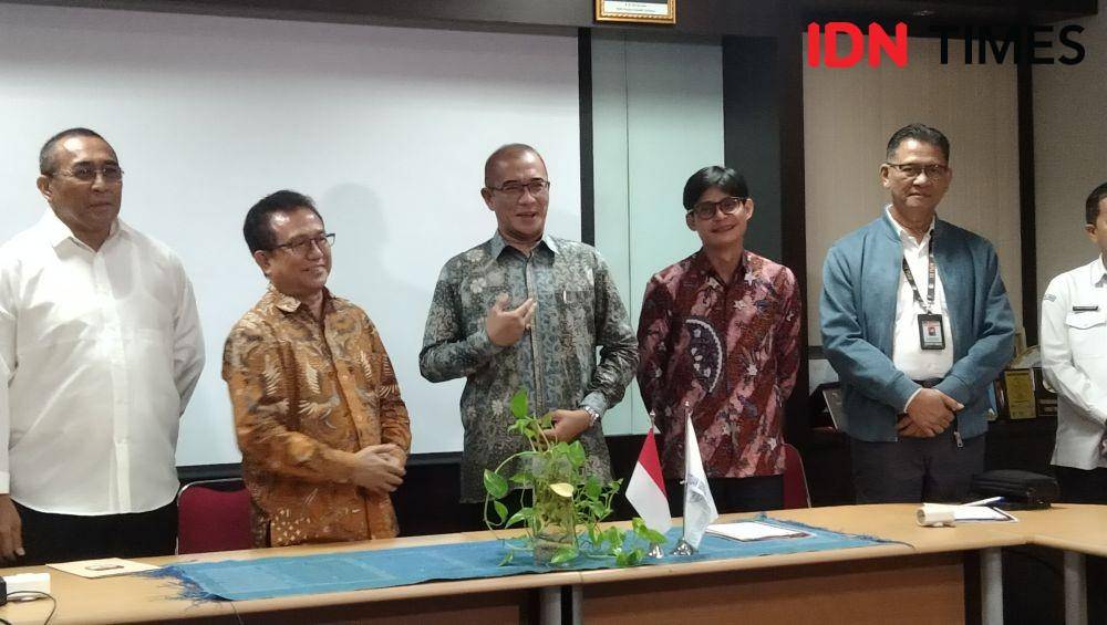 Pertemuan KPU dengan PGI di Kantor Pusat PGI, Senin (16/1/2023). (IDN Times/Rivera Jesica Souisa)