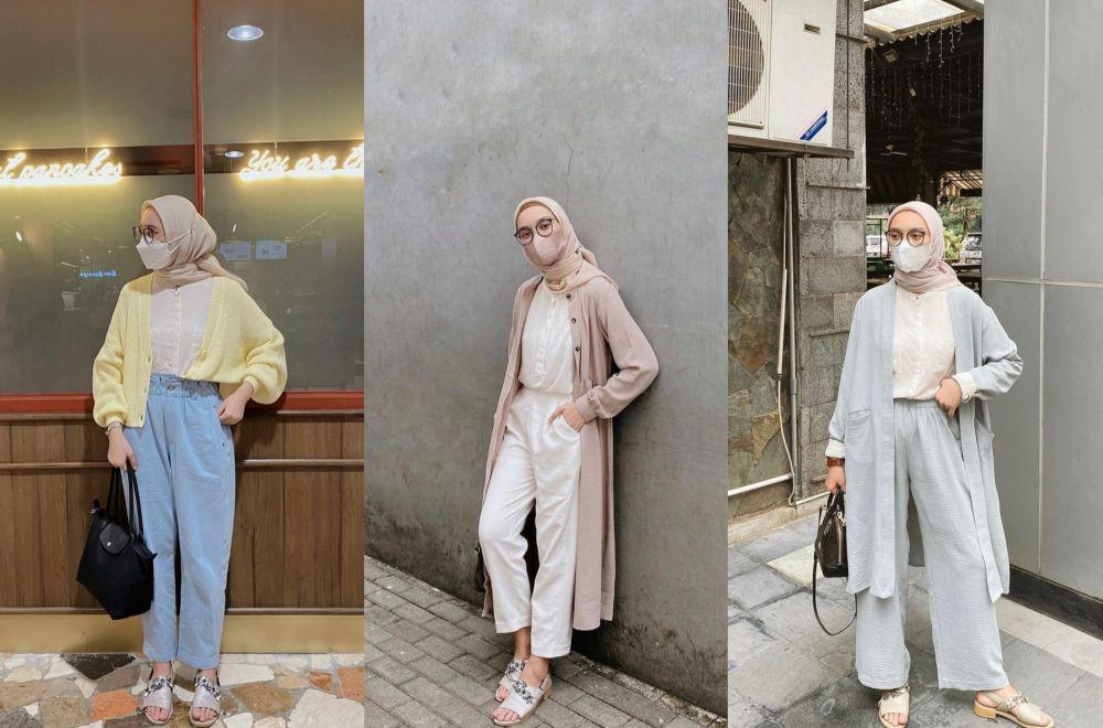 9 Ide Outfit Outer Casual ala Alaeka Bachir, dari Rajut hingga Batik