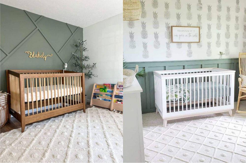 9 Inspirasi Nursery Room Nuansa Sage Green, Suasananya Menenangkan