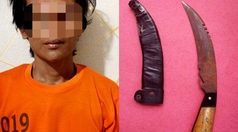 Tersangka RL dan barang bukti diamankan petugas Tekab 308 Presisi Polres Lampung Tengah. (Dok. Polres Lampung Tengah).