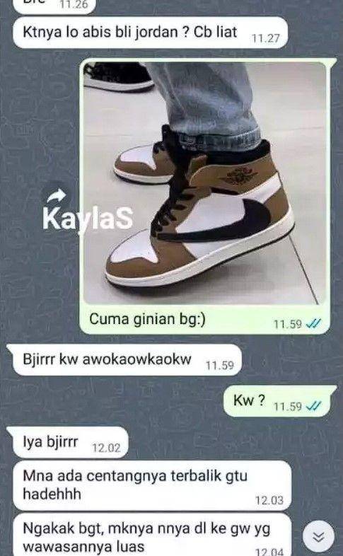 chat ketahuan pamer (twitter.com/kegblgnunfaedh)