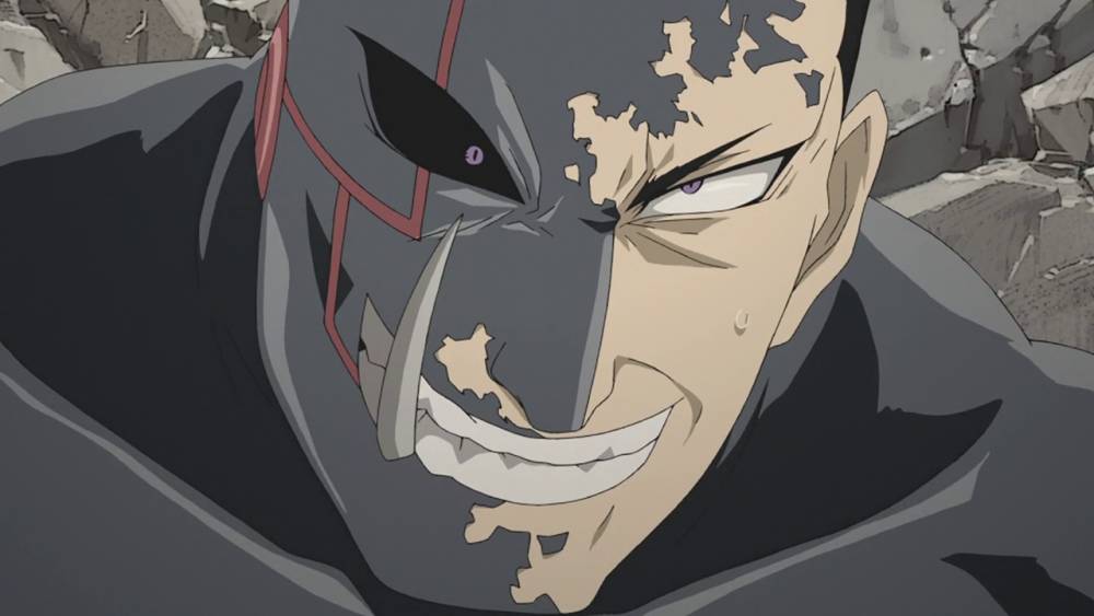Greed menggunakan Ultimate Shield. (dok. Bones/Fullmetal Alchemist: Brotherhood)